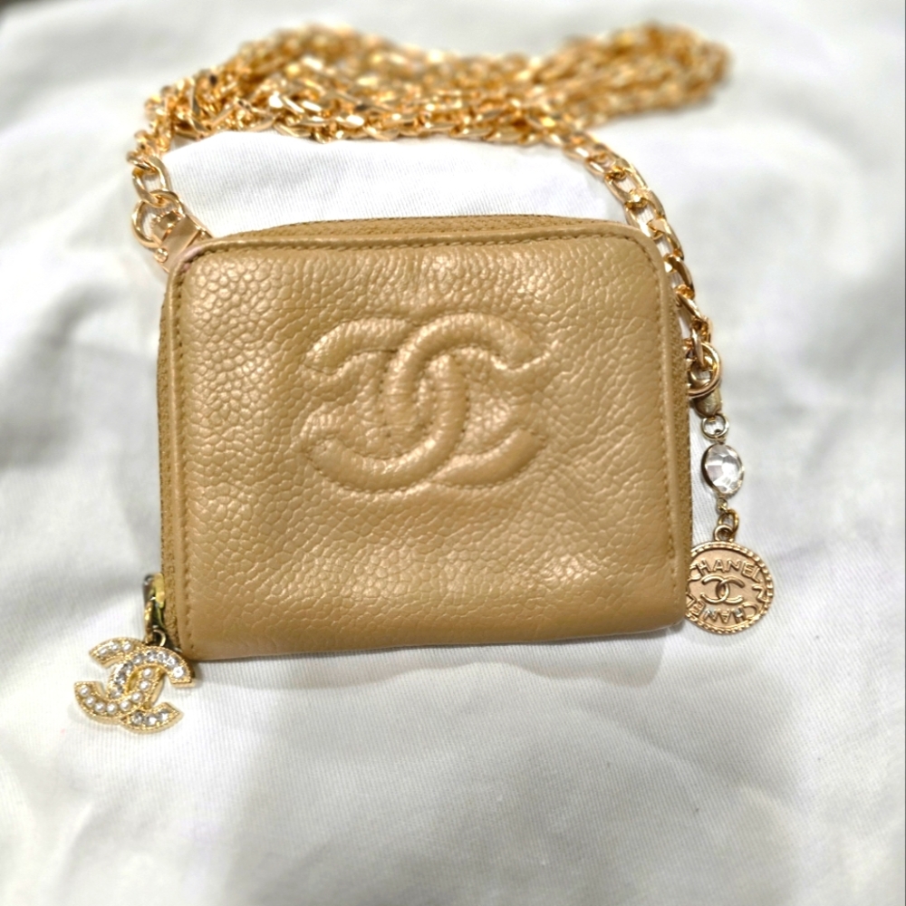 CHANEL Beige Women's Wallet